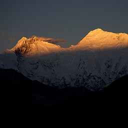 Dawn on Lhotse and Everest, Kama Valley, Tibet