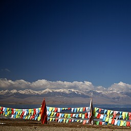 Prayer Flags at Manosarovar, Tibet